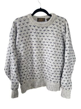 Vintage Eddie Bauer Crewneck Birdseye Wool Sweater XL